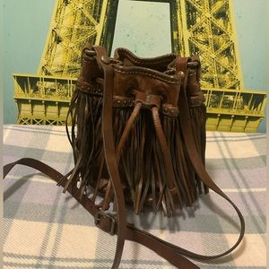Campomaggi Italy Teodorano free people small round fringe rustic leather
